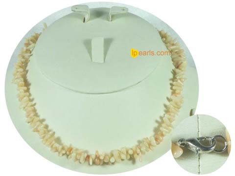 primrose color branch coral necklace with some discount